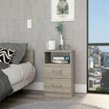 Depot E-Shop Salento Nightstand, Light Gray DE-MLZ6569